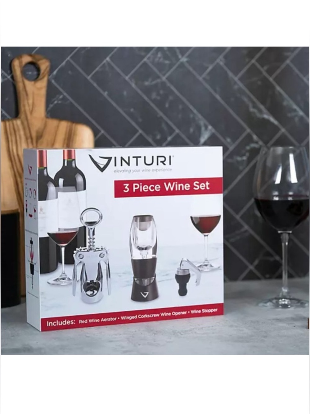 Vinturi Wine Aerator 3-Piece Gift Set NIB